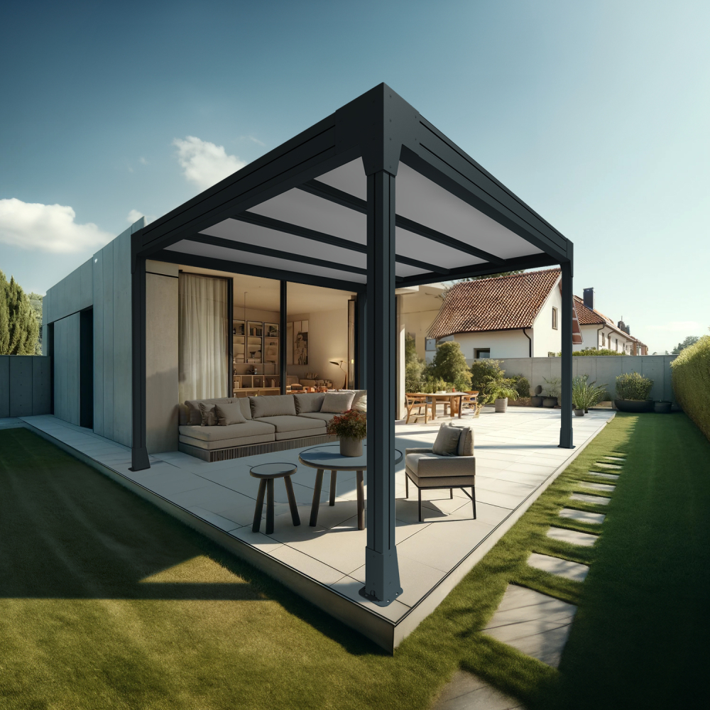 Pergola HAPESIRE Isotoit® îlot 3,78x4,00m Alia Productions - 1