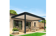 Pergola bioclimatique HELY perpendiculaire mixte