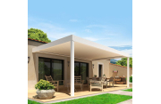 Pergola bioclimatique HELY perpendiculaire blanc